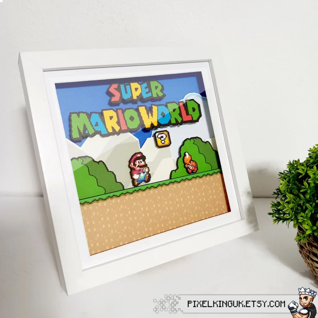 super mario world pixel art